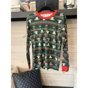 Hannah Andersson Adult Star Wars Christmas Top Long John Size M Yoda Santa